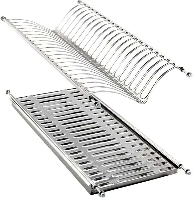 Scolapiatti e scolabicchieri in acciaio inox con vaschetta ? 60 cm