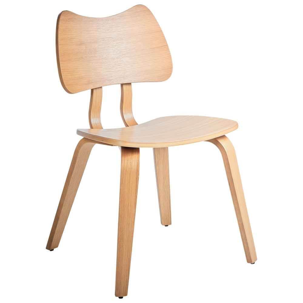 Set di 2 sedie da pranzo Struttura in legno di gomma marrone chiaro Mobili da cucina per sala da pranzo in stile retrò