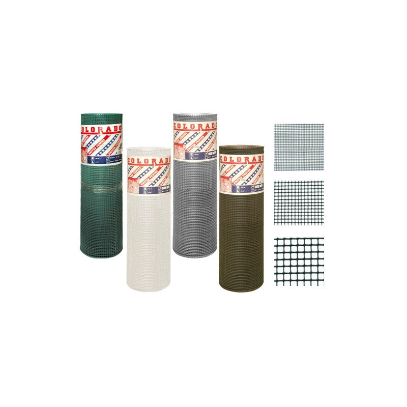 Rete plastica estrusa bianca 50m H100cm maglia 5x5mm – Colorado – uso giardinaggio e recinzioni leggere – United Fences