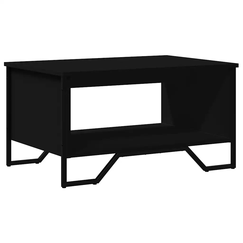 Tavolino da Salotto-Tavolino da soggiorno-Tavolo Nero 75x51x40 cm in Legno Multistrato