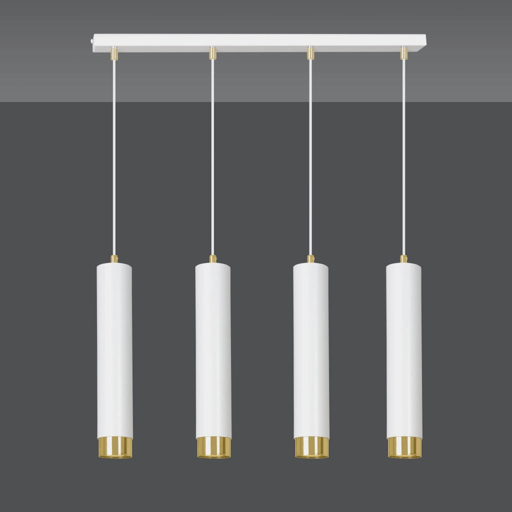 Lampadario Emibig KIBO bianco oro 4xGU10 dimmer regolabile