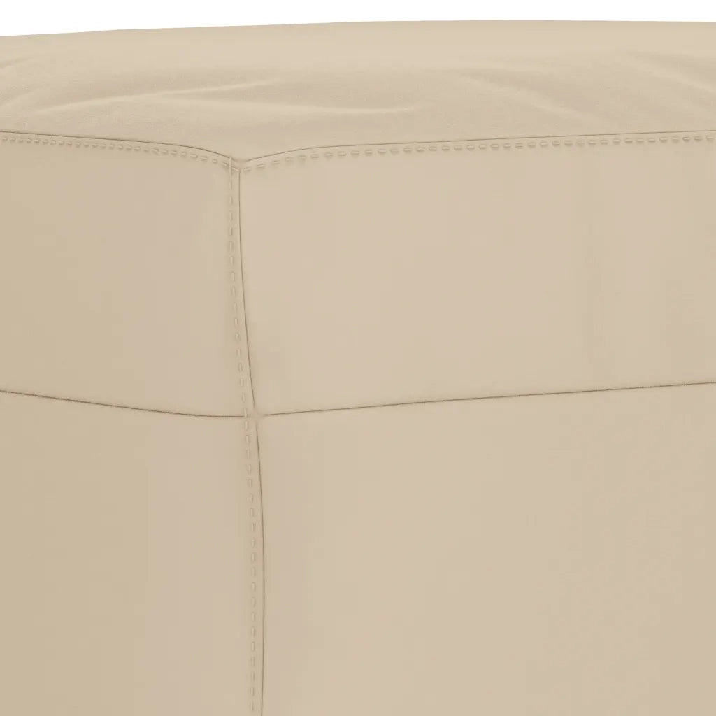 Poggiapiedi Crema 60x50x41 cm in Tessuto Microfibra 349345