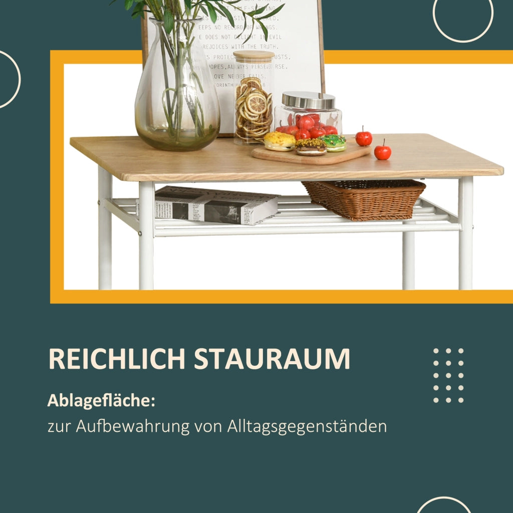 Tavolo da pranzo con scaffale ¨C Minimal ¨C Bianco