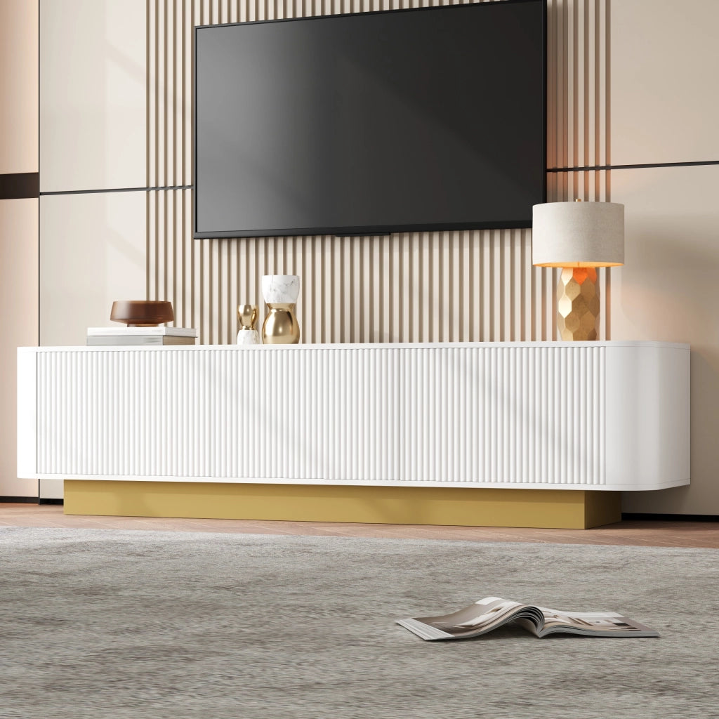 Mobile TV 170 cm ¨C MINIMAL ¨C Bianco, Design Moderno, Soggiorno, Ante, Kabelmanagement