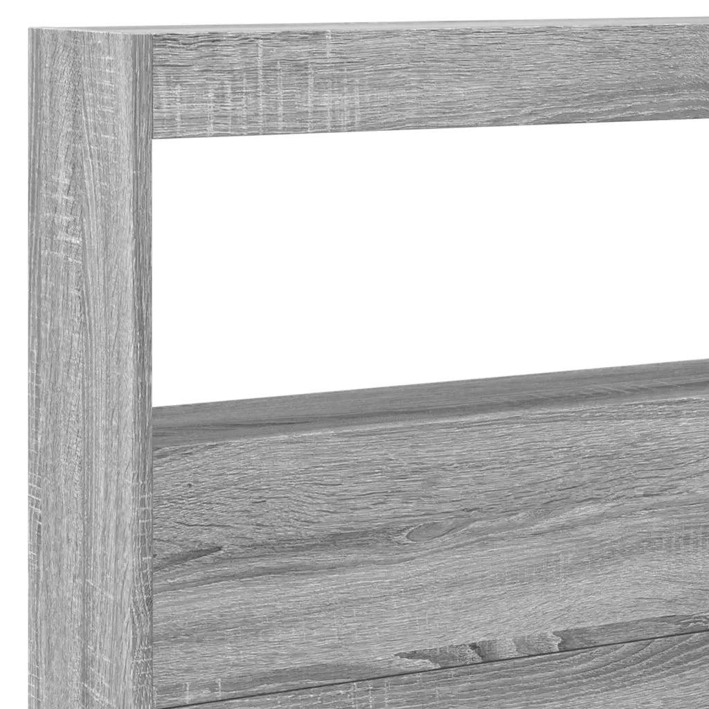 Testiera | Testata con Contenitore a LED Grigio Sonoma 220x17x102 cm