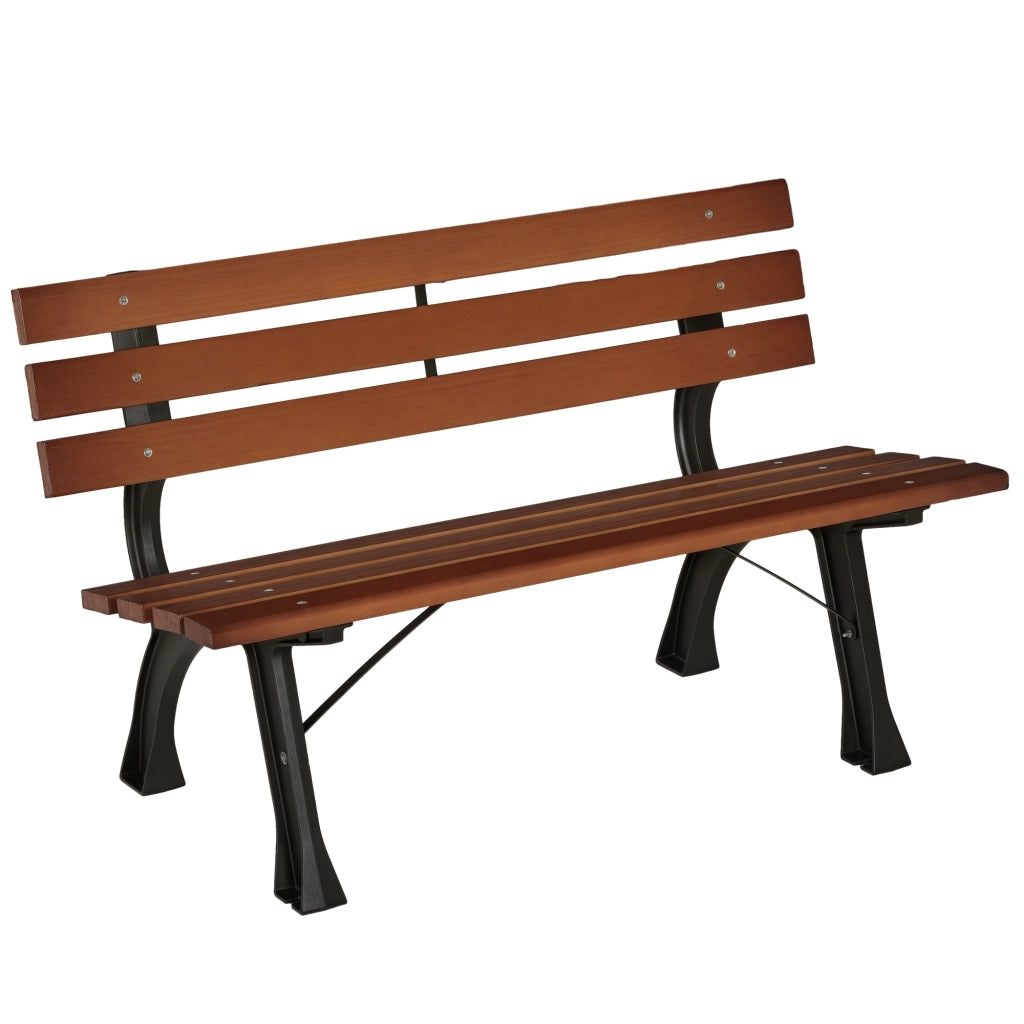Panca da giardino 2 posti ¨C Xylo ¨C alluminio e legno 120x57x70 cm