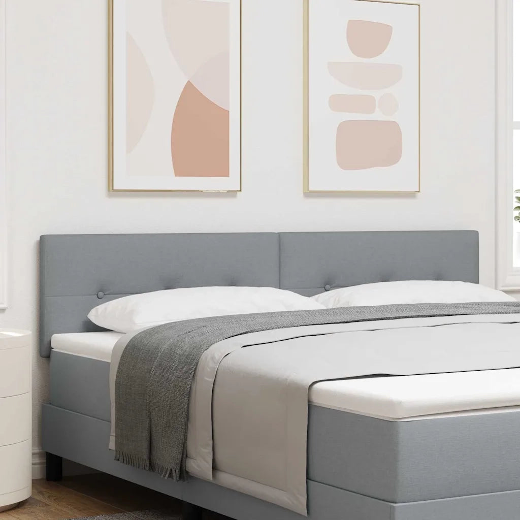Testiera | Testata LED con strisce LED Grigio chiaro 180 cm Tessuto