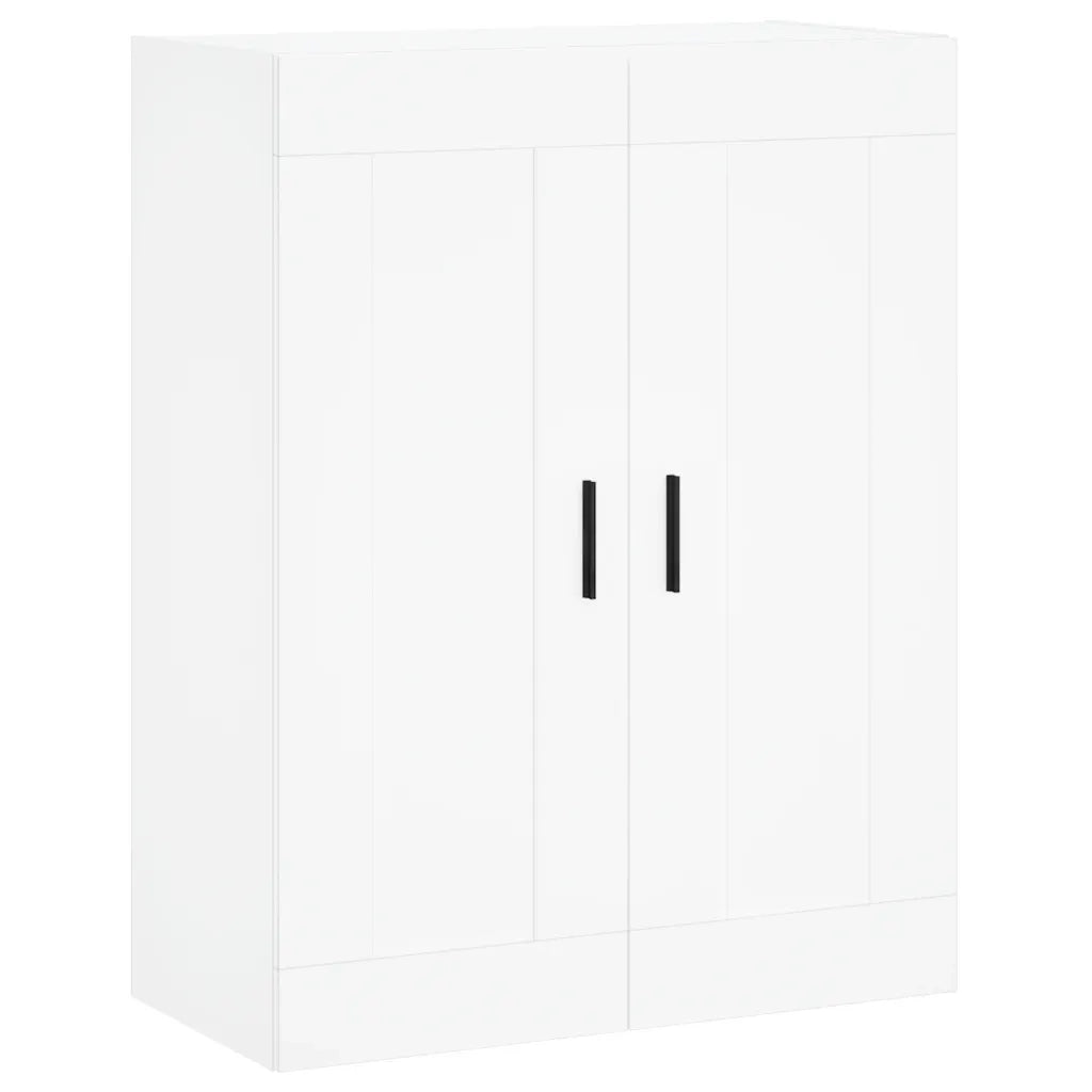 Credenza-Buffet-Armadio da cucina Bianca 69,5x34x180 cm in Legno Multistrato 971223