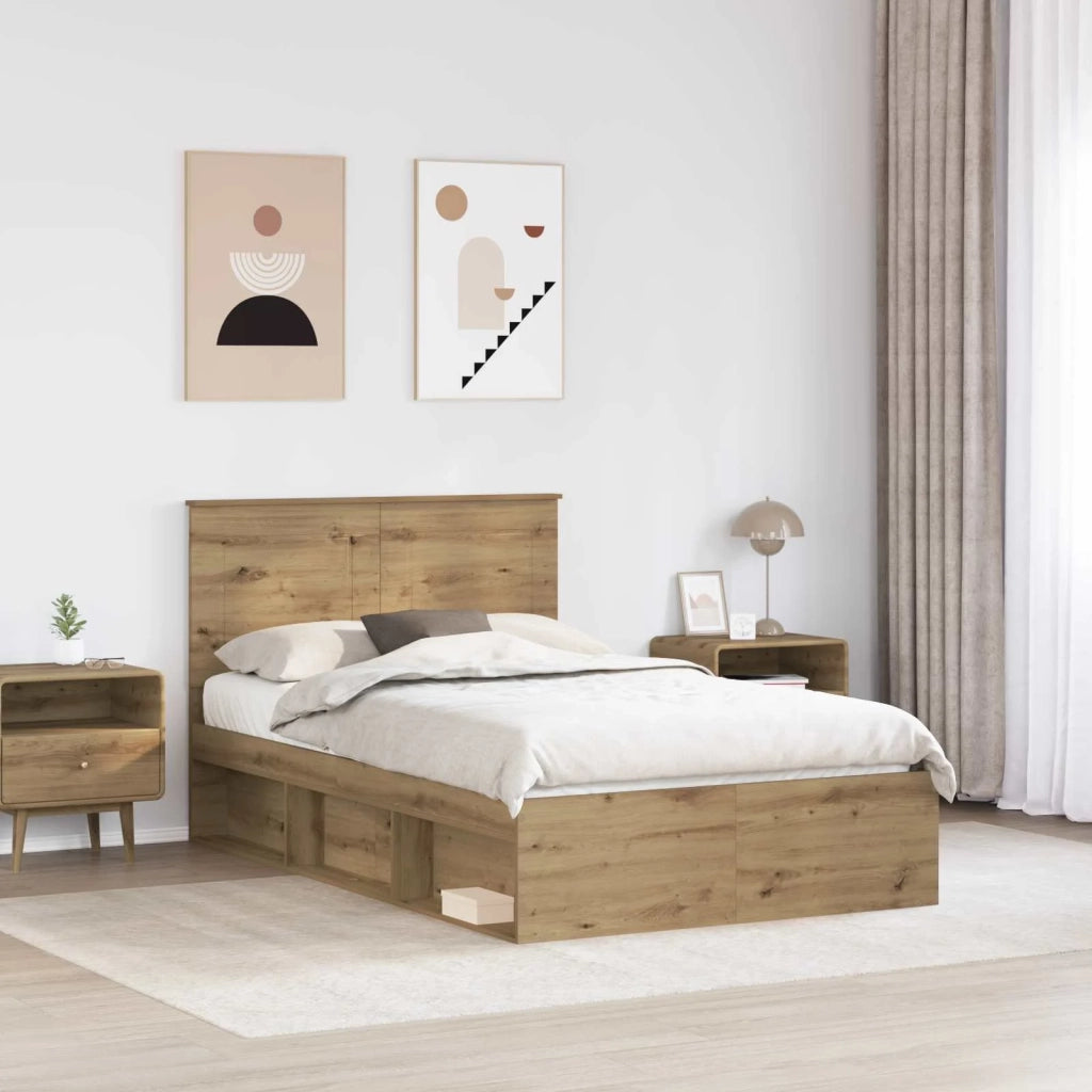 Struttura del letto-Giroletto Rovere Artigianale 135 x 190 cm 689463