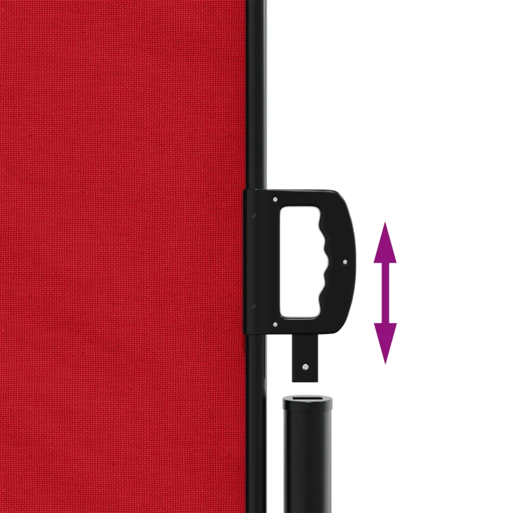 Tenda da Sole | Tenda parasole Laterale Retrattile Rossa 180x1200 cm