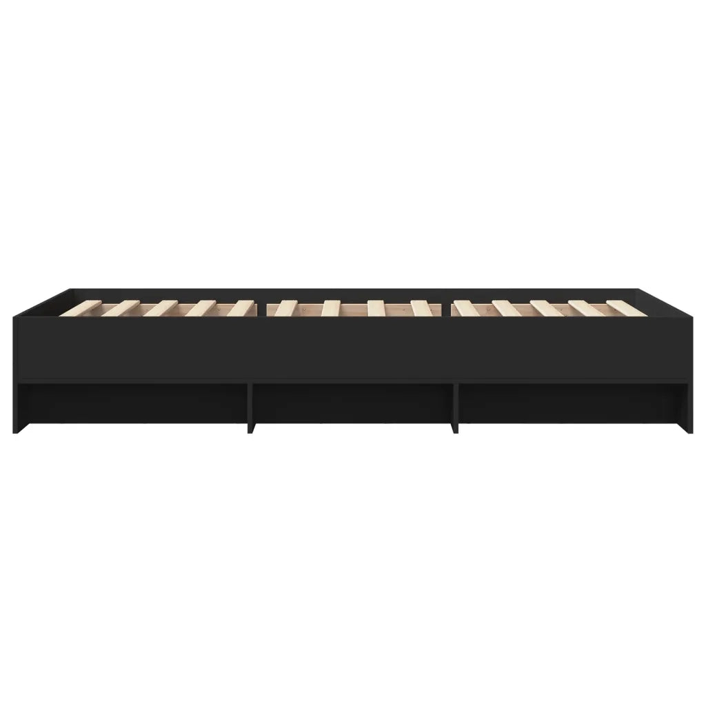 Giroletto-Struttura Letto Nero 90x200 cm in Legno Multistrato 536267