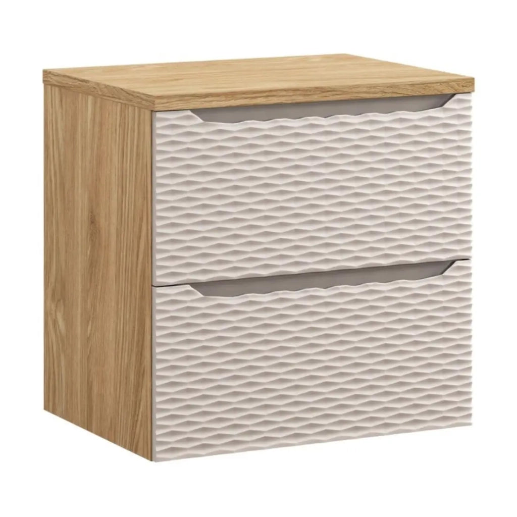 Piano lavabo YOKA – Finitura rovere chiaro, 80 cm