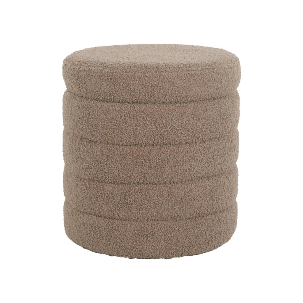 Pouf contenitore in bouclé, talpa