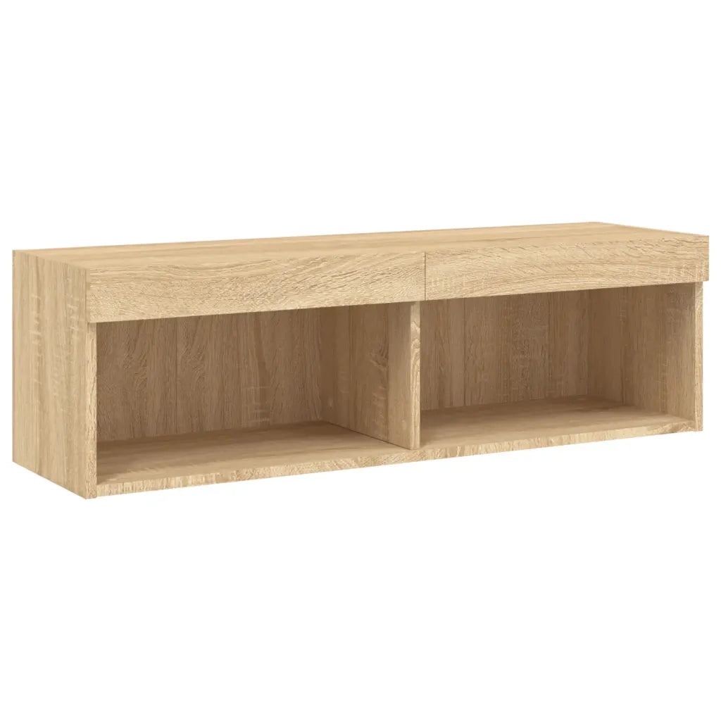 Mobili TV a Muro con LED 6 pz-Credenza per TV sospesa Rovere Sonoma Legno Multistrato 917234