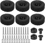 Ruote RC Auto Duraturevoli - Pneumatici RC Auto - Hub in Alluminio - Adatto per WPL C14 C24 C34 C44 B14 B24 B16 B36 - 67mm Di Diametro - 236g Peso