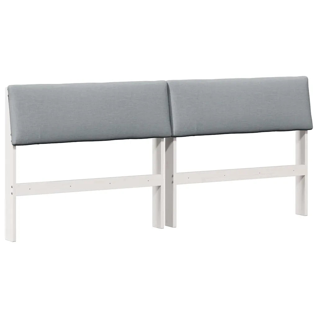Testiera | Testata imbottita Grigio chiaro 200 cm Pino massello