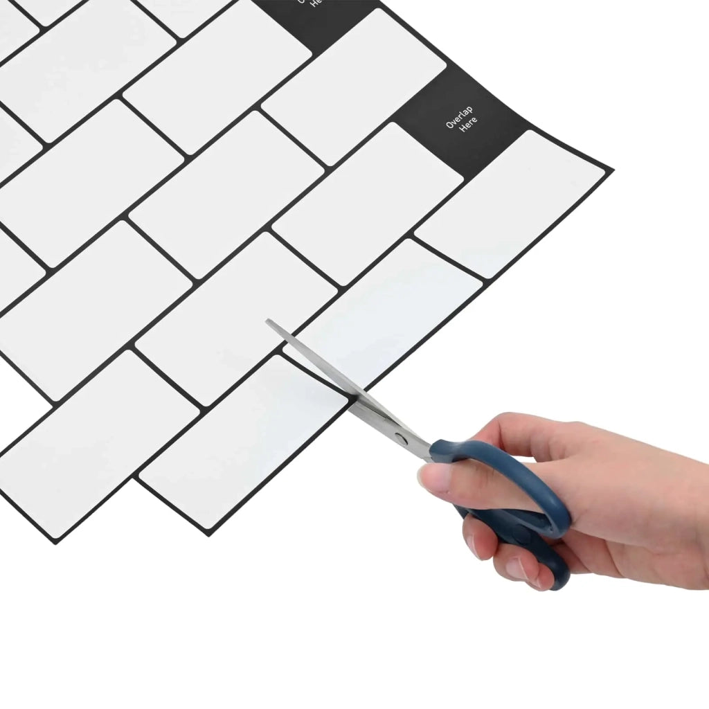 Piastrella subway 50 pcs Bianco e Nero 30 x 30 cm 42046125