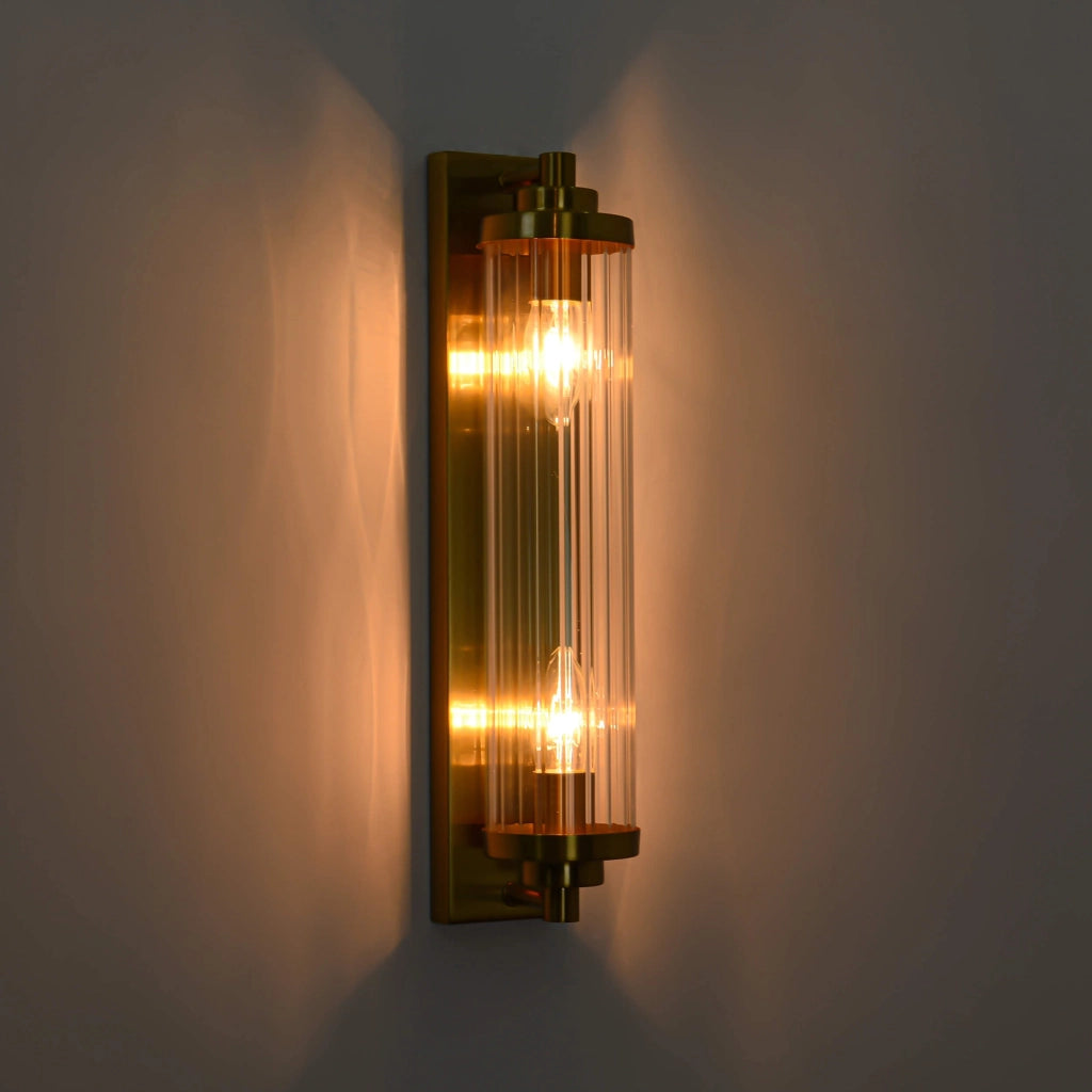 Applique Lorenzo oro 2xE14 vetro metallo Light Prestige