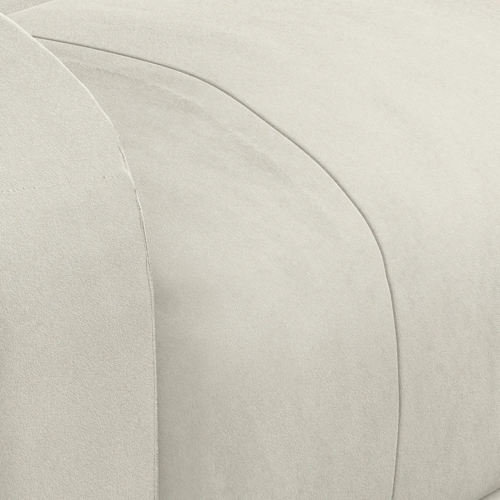 Poltrona Massaggiante Elettrica Crema in Velluto 3098413