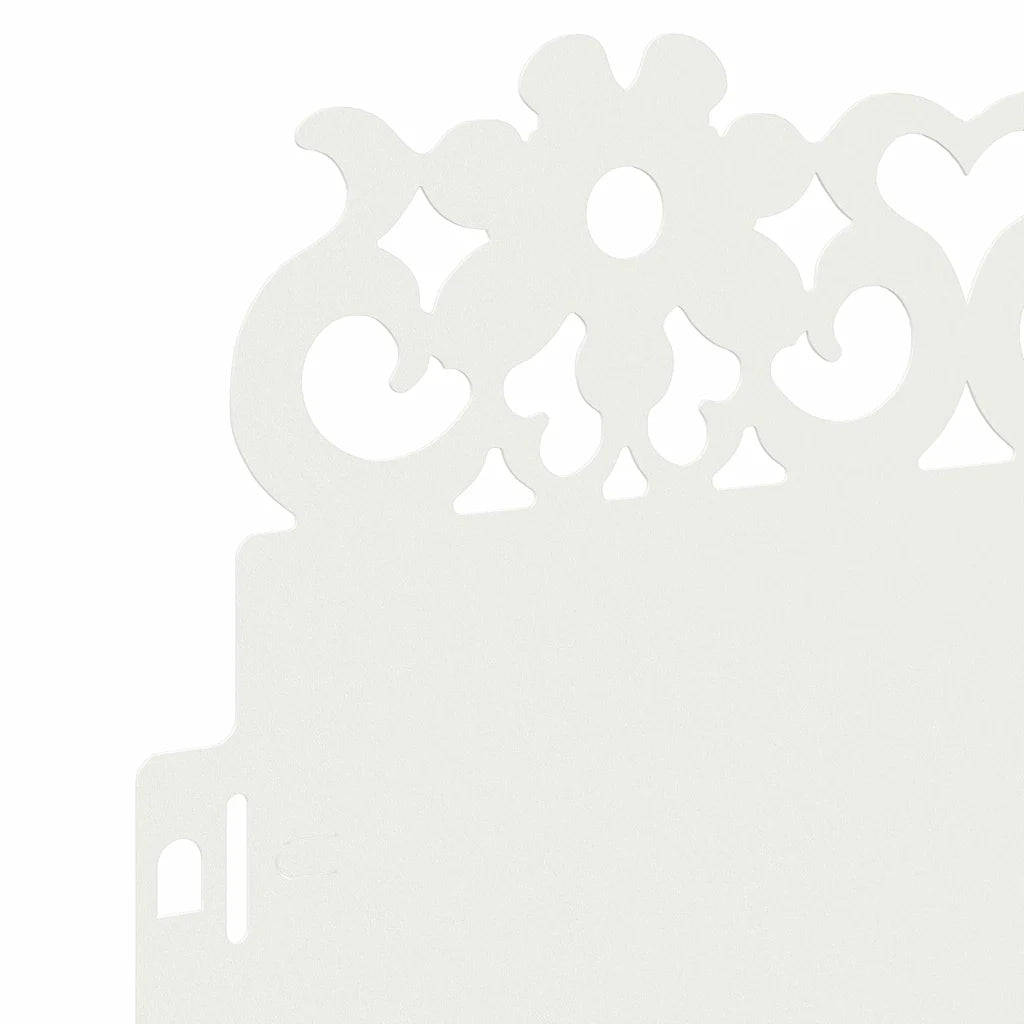 Bordure per prato 10 pcs Bianco 103 x 0,05 x 22 cm Acciaio 874768