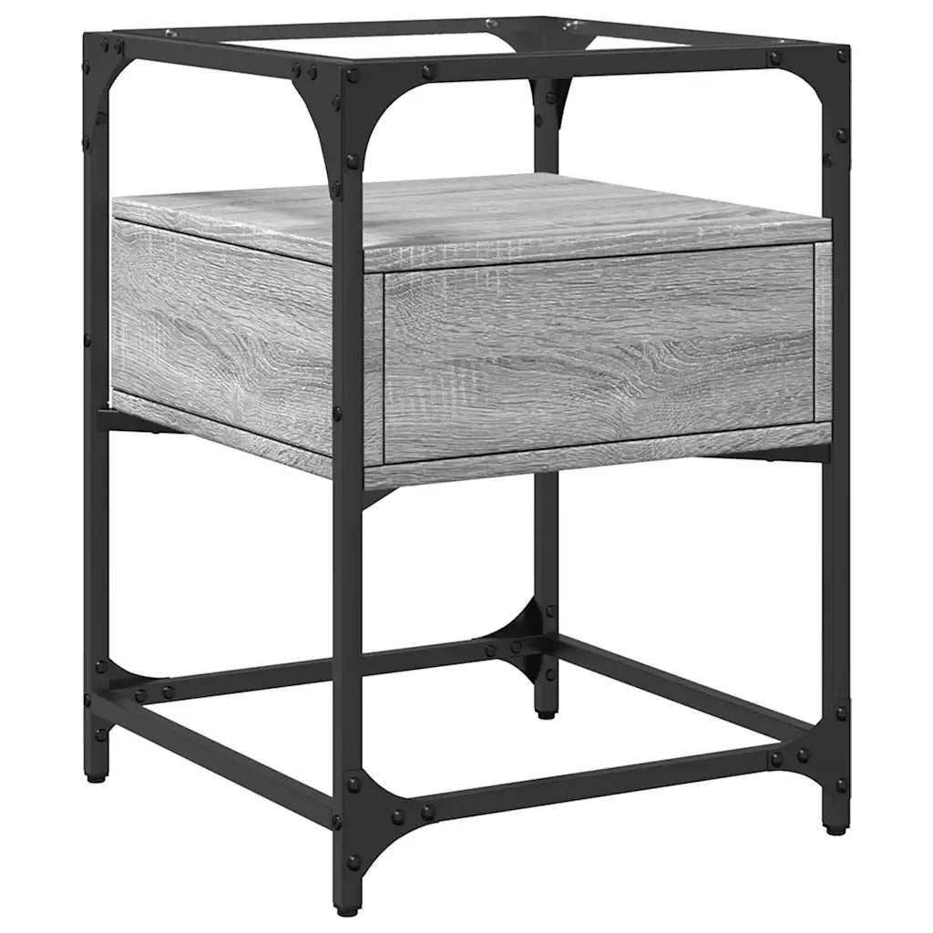 Comodini 2pz Grigio Sonoma 40x40x55 cm in Legno Multistrato 846081