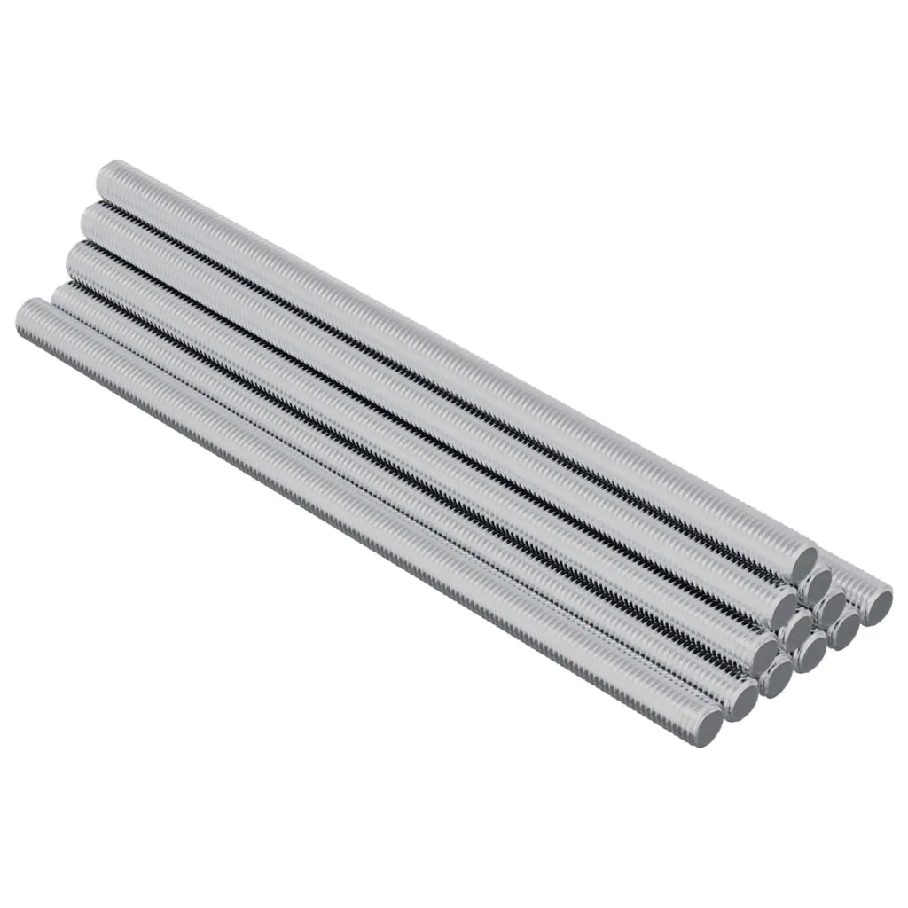 Barre filettate 12 pcs Argento M6 x 120 mm Metallo 864446