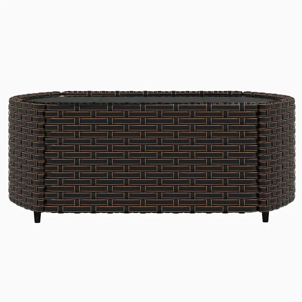 Set Mobili da Giardino 3 pz con Cuscini in Polyrattan Marrone 319839