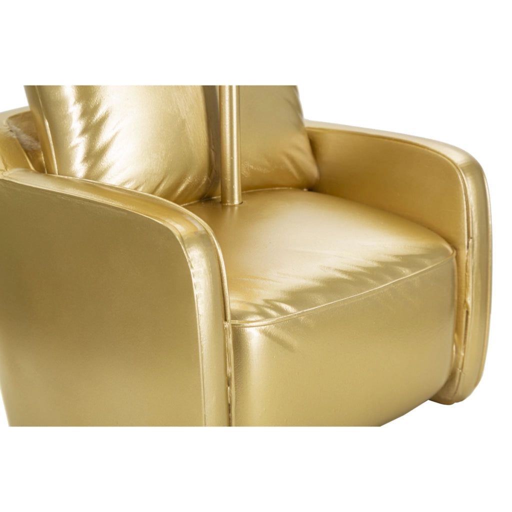 Lampada da Tavolo Poltrona, Oro, Poliresina, 26x26x46 cm