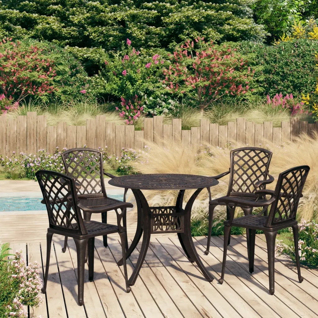 Set da Bistrot 5 pz in Alluminio Pressofuso Bronzo 3070610