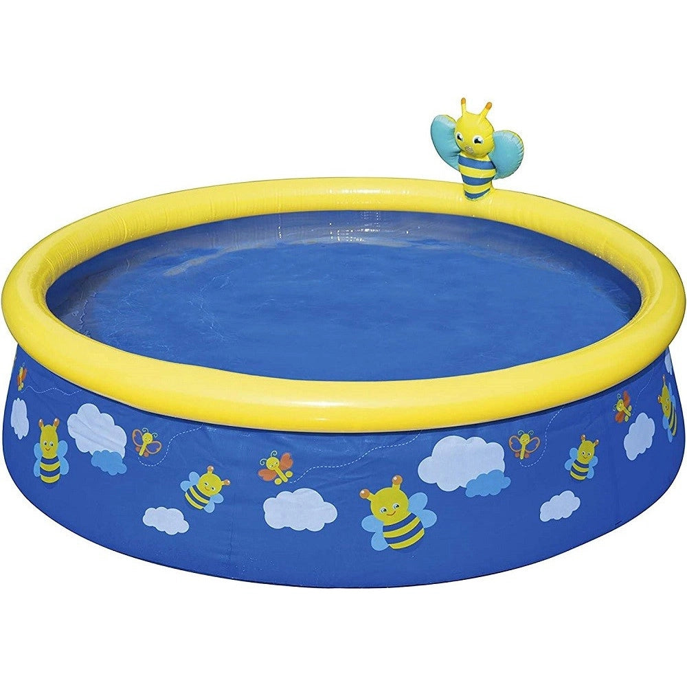 Trade Shop - La Mia Prima Piscina Fuori Terra Fast Set Con Spruzzatore 152x38cm 2 Colori 57326 -