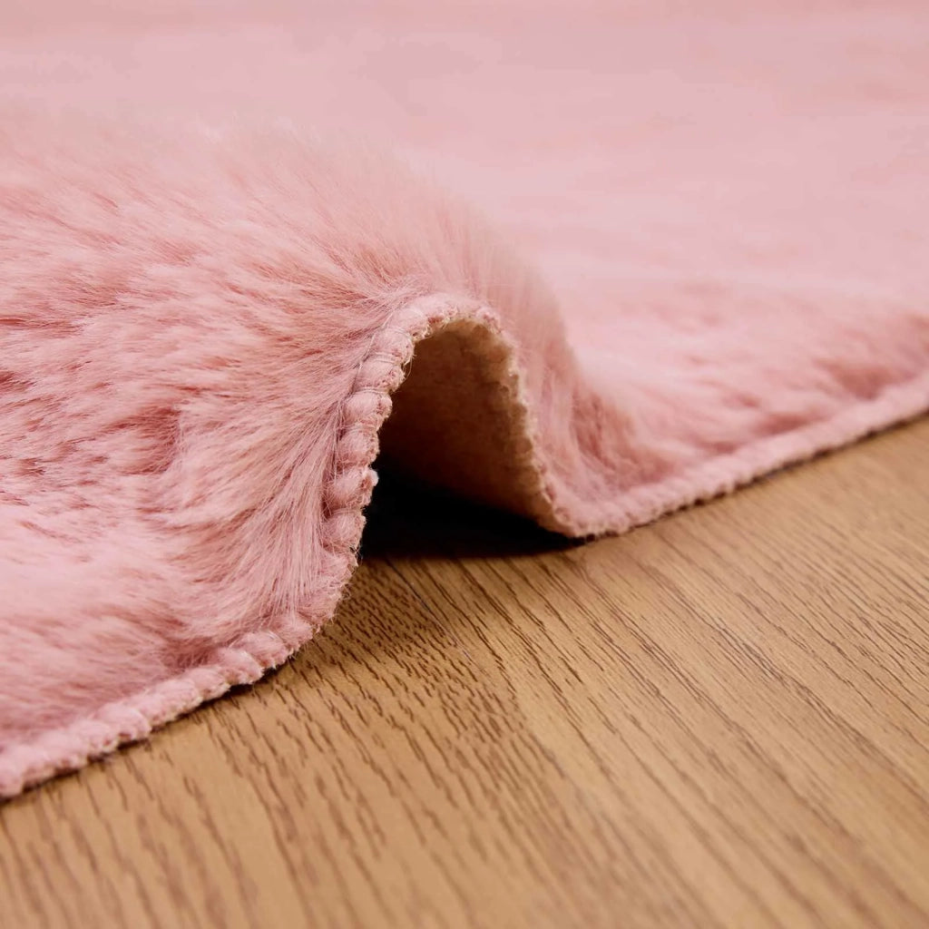 Tappeto antiscivolo in sintetica di coniglio OLITE Rosa 42021699