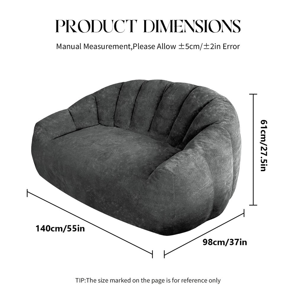 Divano Poltrona Sacco Oversize con Braccioli ¨C MINIMAL ¨C Grigio