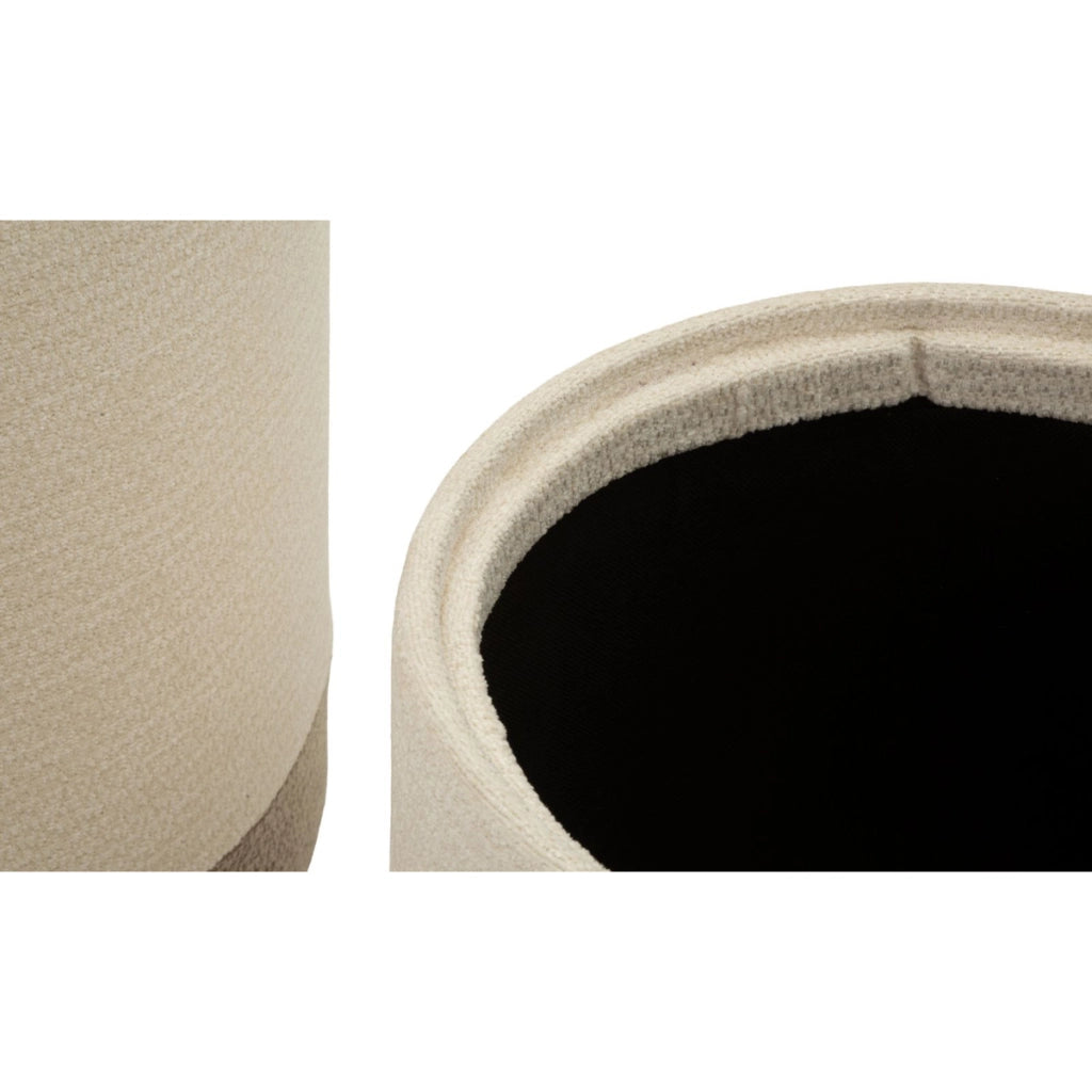 Set di due pouf contenitore in stile nordico
