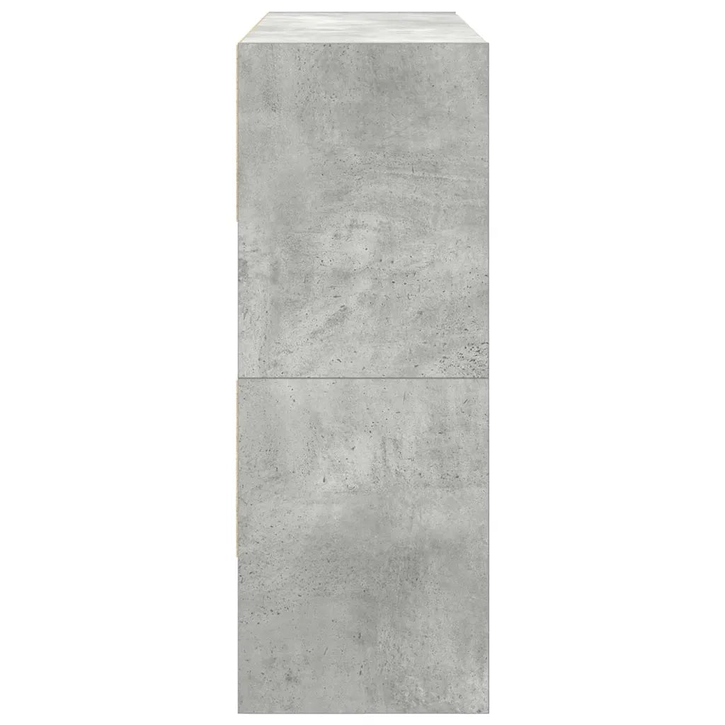 Scarpiere 2 pz Impilabili Grigio Cemento 89,5x30x40 cm 858846