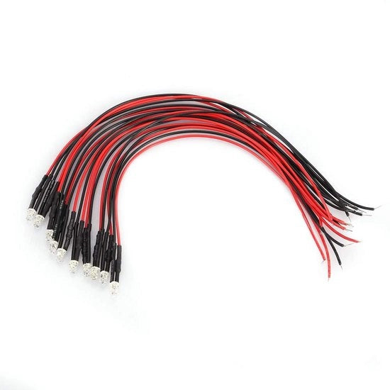 Luci a LED 3mm a 12 Volt 10 pezzi con lenti di proiezione ampia, emettitori di luce bianco, bianco caldo, rosso, giallo, verde, blu, arancione, piccoli bulbi LED