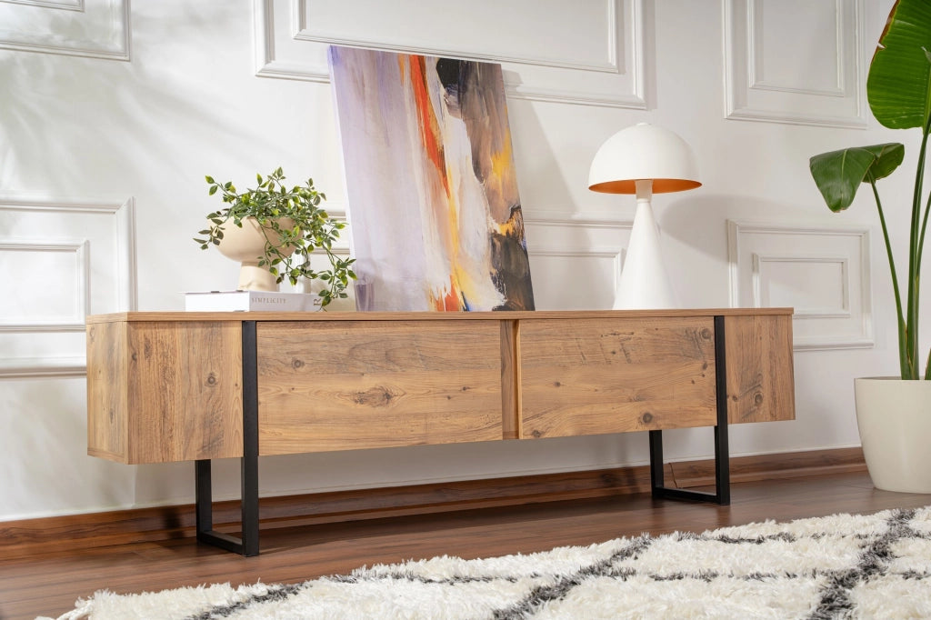 Mobile TV in legno "Serenity" 180 x 30 x 50 cm - Pino Atlantico