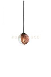 SOSPENSIONE VETRO BELLA 1 RAME D.15CM H.16CM 1 LUCE ATTACCO E27