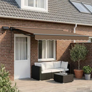 Cornice per Tenda Manuale con LED Tortora 5 x 3 m 3426398