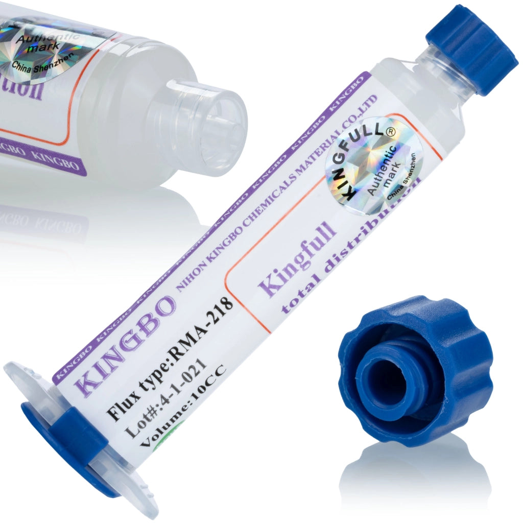 Topnik Flux in Siringa Kingbo 218 10cc – Tipo No-Clean, Consistenza Gel | Ideale per Reballing e Saldatura BGA, SMD