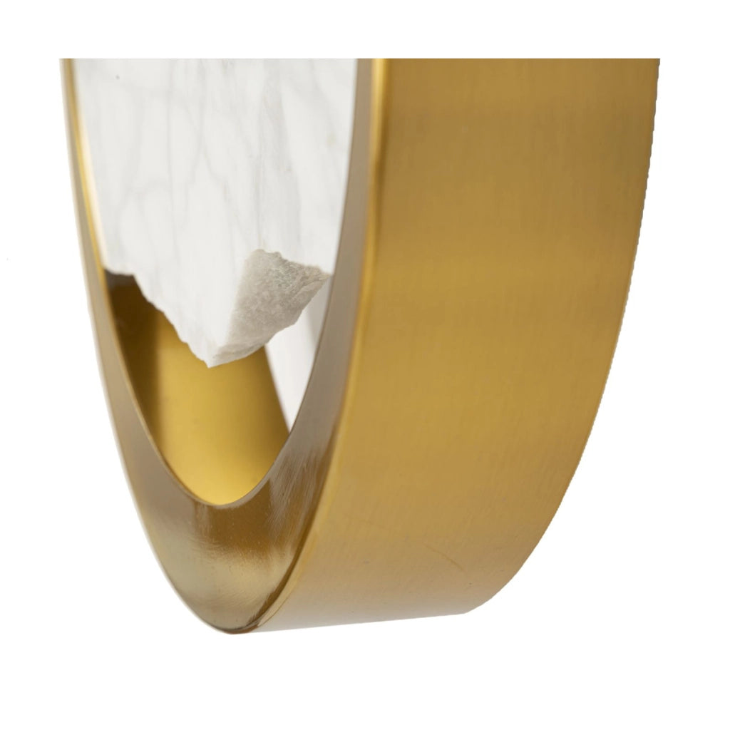 Lampada a Parete VKH45, Oro, Marmo, 24x6x24 cm