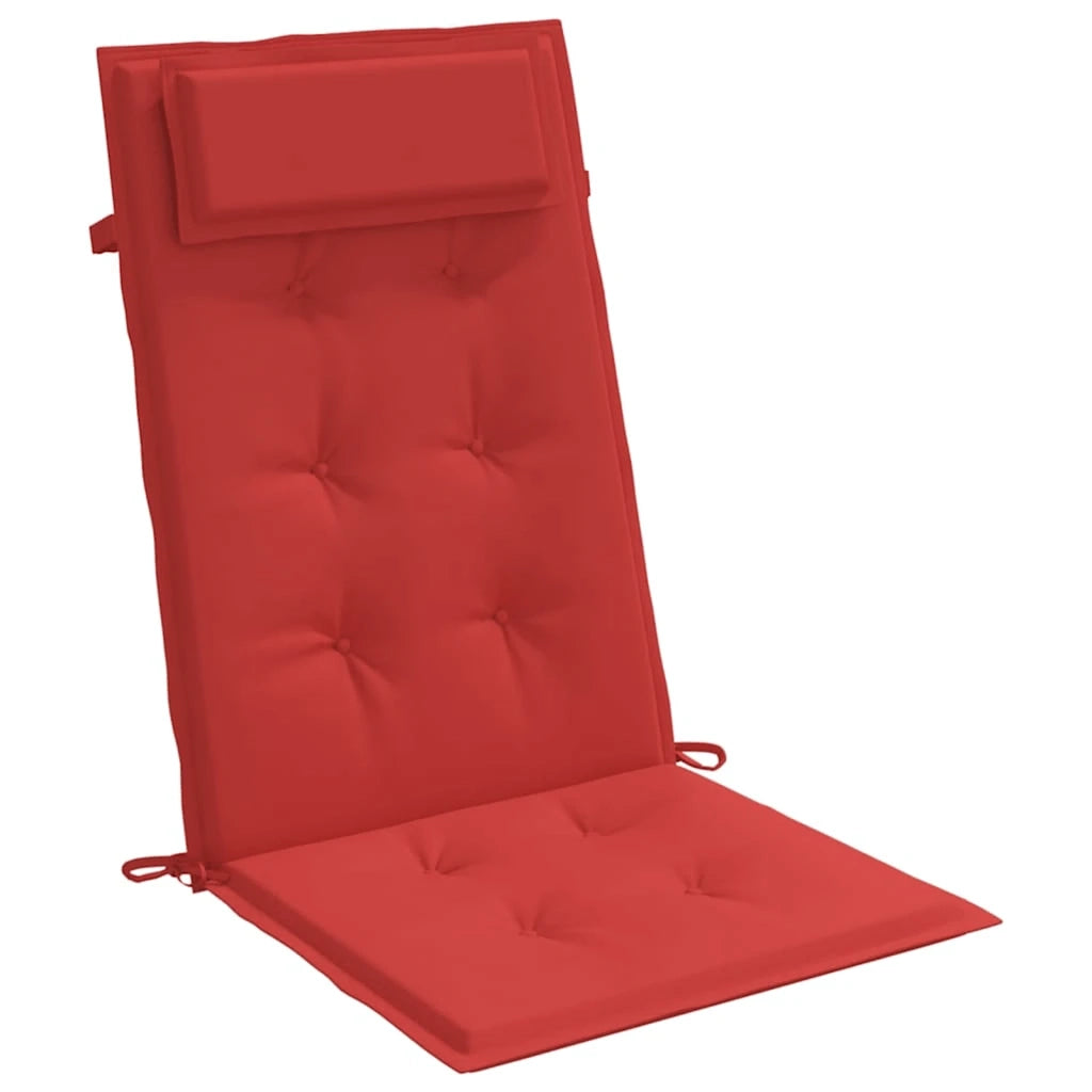 Cuscini per Sedia con Schienale Alto 2 pz | Cuscini per sedie Rosso Tessuto Oxford