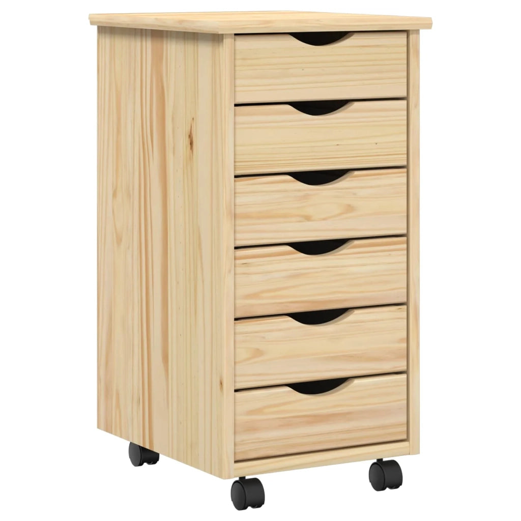 Set scrivania e mobiletto su ruote MOSS 2 pcs Marrone 3438789