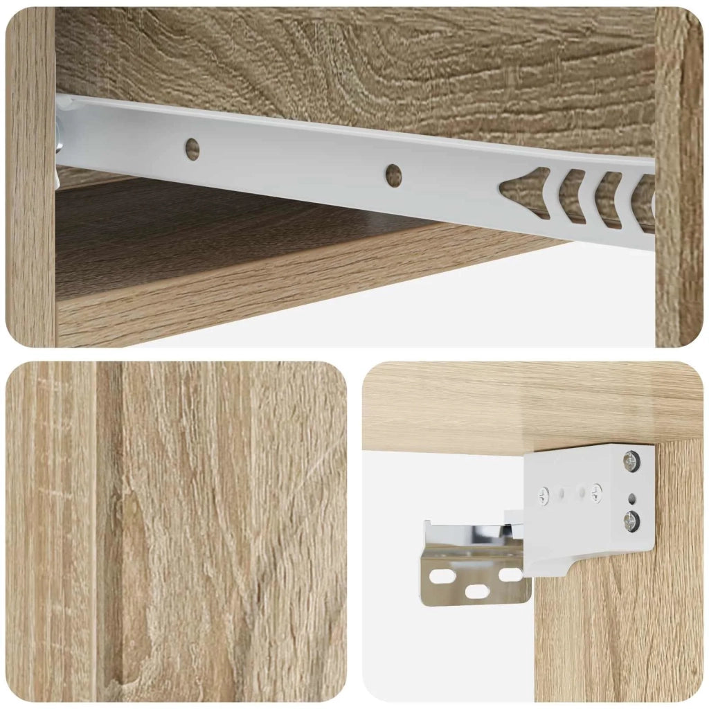 Tavolino da Parete Laterale | Tavolo laterale | Tavolino Rovere Sonoma 59 x 34,5 x 17 cm