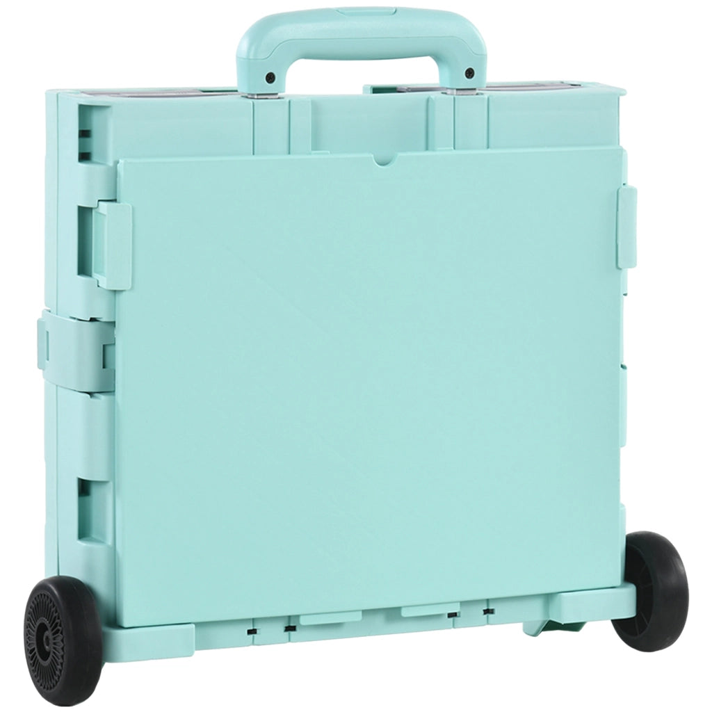 Carrello Spesa 2 Ruote ¨C Xylo ¨C Capacit¨¤ 32L Manico Regolabile 41,5x32,5x85cm Verde