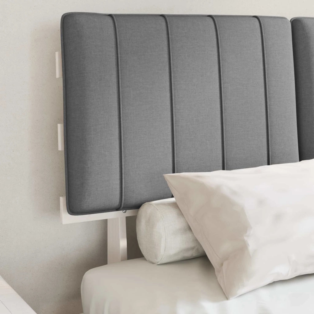 Letto con Testiera Rivestita Grigio chiaro 120 x 190 cm 877508