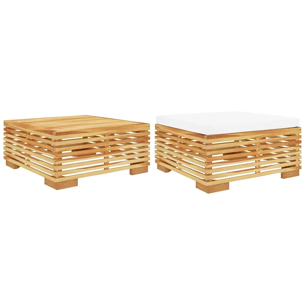 Salotto da Giardino-Set Divani da Giardino 2 pz in Legno Massello di Teak 832622