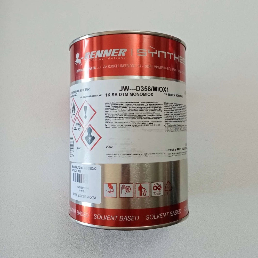 Renner monomiox 1kg antracite smalto ferromicaceo per ferro leghe leggere e superfici zincate