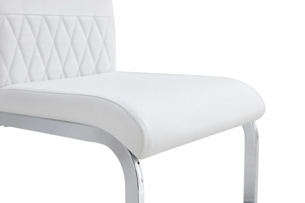 SEDIA Set da 2 pezzi con schienale ergonomico, metallo, bianco