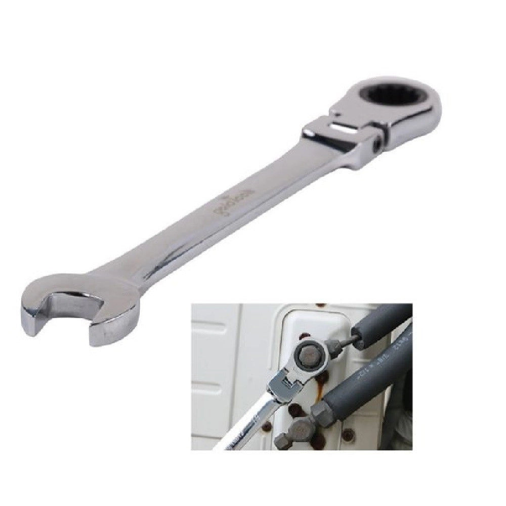 Trade Shop - Chiave A Cricchetto Combinata 22mm Testa Pieghevole Cromo Vanadio Utensile 91743 -
