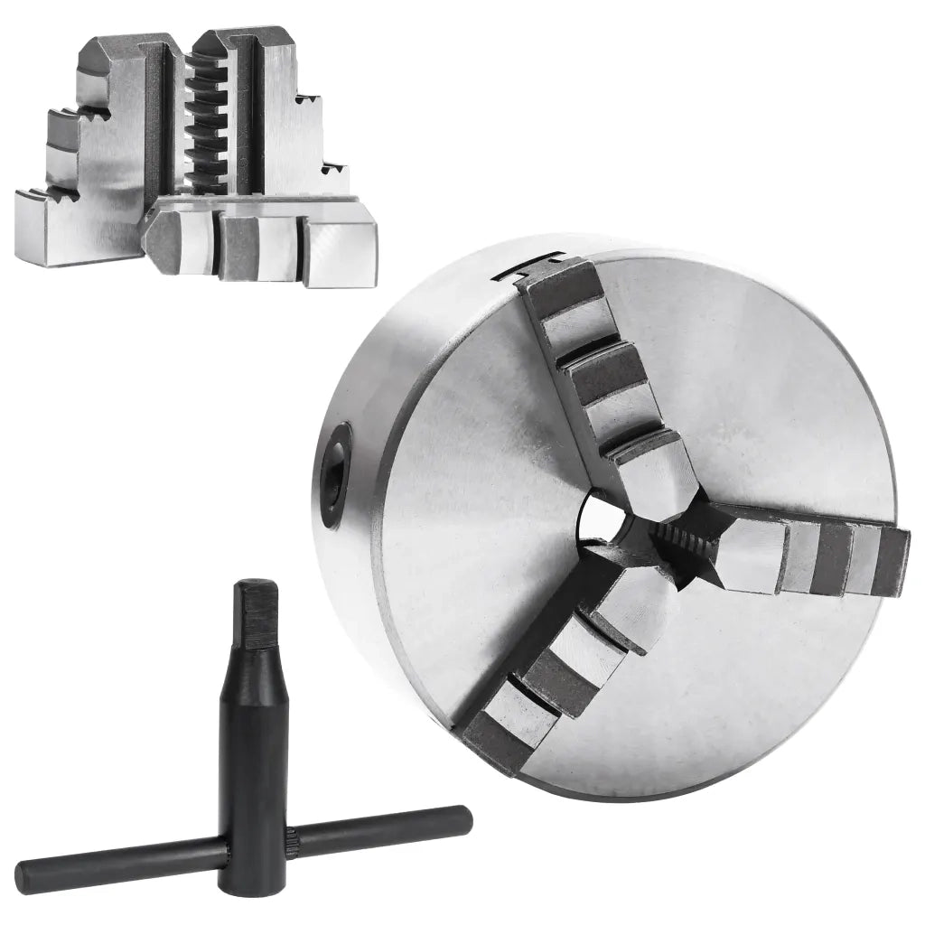 Mandrino per Tornio a 3 Griffe Autocentrante 125 mm in Acciaio CFW6428061